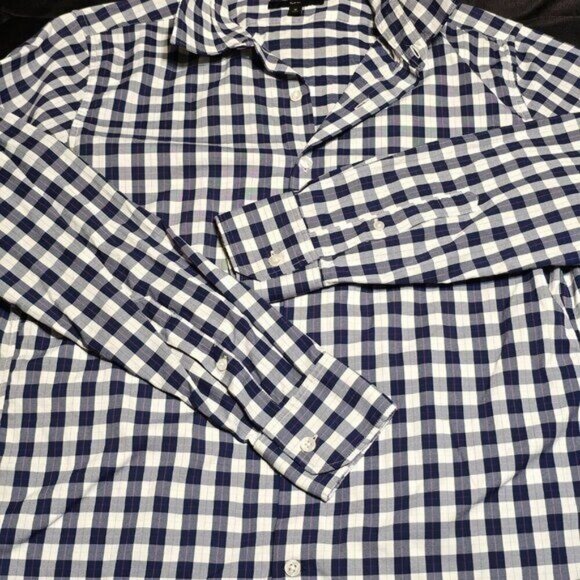 Bonobos Slim Fit Blue & White Checkered Button-Down Shirt Size Medium - Picture 12 of 16